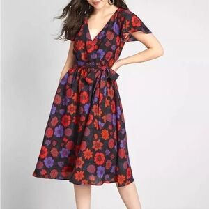 ModCloth Fits of Bliss Floral Dress